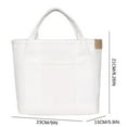 thumbnail image 1 of Leodye 1PCS Multi-pocket Canvas Tote Bag Fashionable Spacious Daily Use Shopping Handbag Handle Storage Bag -8.3x9x5.9in, 1 of 5