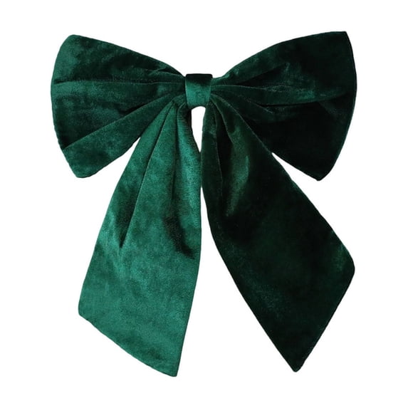 Leodye 1PCS Multi-purpose Velvet Christmas Bow Ornament, Suitable for Xmas Tree, Wreath, Door and Wall Festive Home Party Decoration -13.39*14.17IN