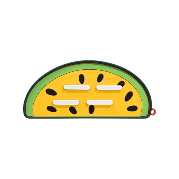 Leodye 1PCS Multi-purpose Watermelon-shaped Insulation Pad Heat-resistant Non-slip Home Dining Cutting Board Cup Soap Drainage Pad -7.68*3.35*0.39 in