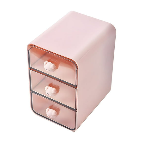 Leodye 1PCS Multifunctional Desktop Organizer - Student Stationery/Cosmetic Storage Cabinet, Dormitory Desk Drawer Shelf *-4.13*5.12*6.5in