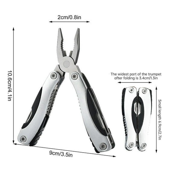 Leodye 1PCS Multifunctional Foldable Mini Pliers - Portable Combination Tool, for Camping/Climbing/Outdoor -4.1*3.5IN
