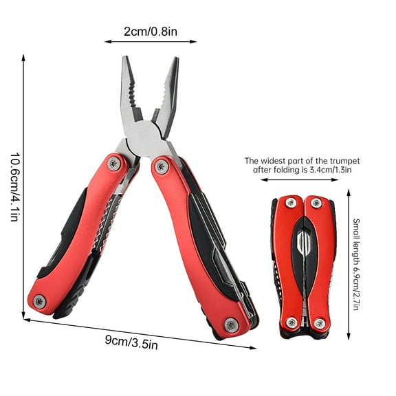 Leodye 1PCS Multifunctional Foldable Mini Pliers - Portable Combination Tool, for Camping/Climbing/Outdoor -4.1*3.5IN