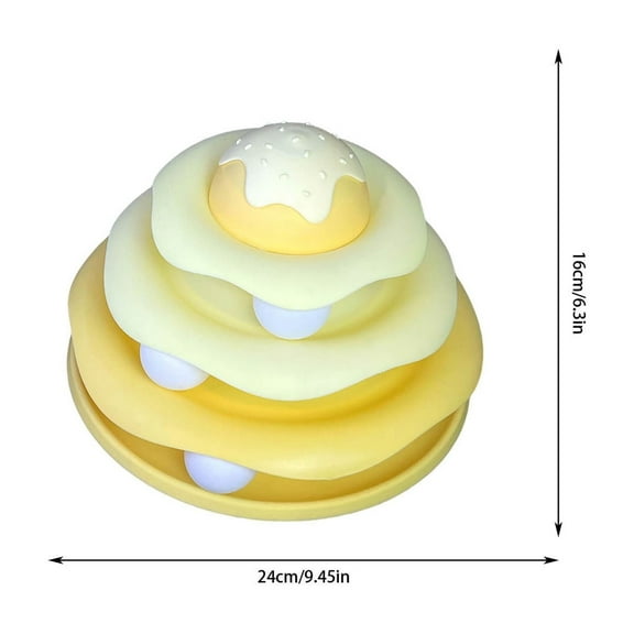 Leodye 1PCS Multilayer Ice Cream Track Toy, Interactive Detachable Structure, Self-play Toy for Indoors -9.45*6.3IN