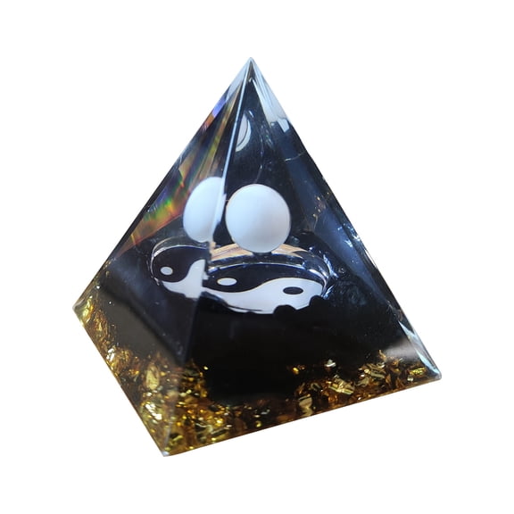 Leodye 1PCS Natural Crystal Quartz Chip Resin Stand Stylish Decorative Home office Desktop Ornament Gift Idea -2.36x2.36x2.36in