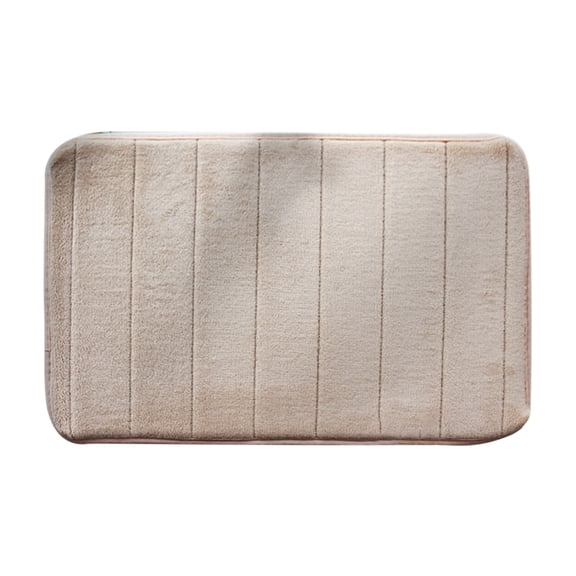 Leodye 1PCS Non-Slip Cobblestone-Embossed Bathroom Mat - Memory Foam for Wash Basin/Bathtub Side, Water-Absorbent -15.75×23.62IN