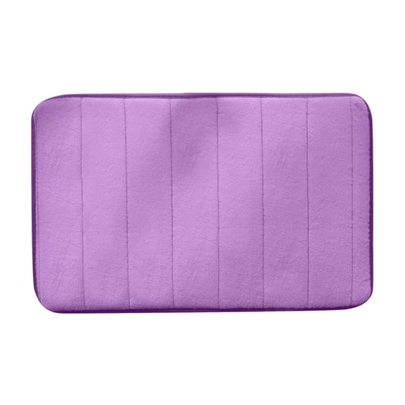 Leodye 1PCS Non-Slip Cobblestone-Embossed Bathroom Mat - Memory Foam for Wash Basin/Bathtub Side, Water-Absorbent -15.75*23.62IN