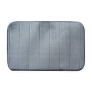 Leodye 1PCS Non-Slip Cobblestone-Embossed Bathroom Mat - Memory Foam for Wash Basin/Bathtub Side, Water-Absorbent -15.75*23.62IN