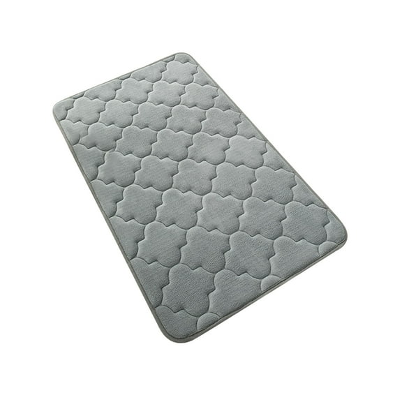 Leodye 1PCS Non-Slip Entrance & Bathroom Floor Mat, Machine Washable Sponge Absorbent Soft Rug, Quick Dry Pad for Home Shower Room -15.75 × 23.62 × 1.18 IN