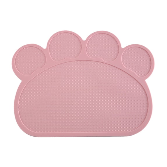 Leodye 1PCS Non-Slip Waterproof Pet Feeding Mat, Durable Food Grade Placemat for and, Anti-Spill Food Water Tray for Home Pet Feeding Area -15.75 × 11.81 in