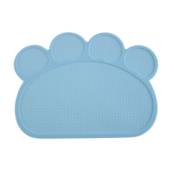Leodye 1PCS Non-Slip Waterproof Pet Feeding Mat, Durable Food Grade Placemat for and, Anti-Spill Food Water Tray for Home Pet Feeding Area -15.75 × 11.81 in