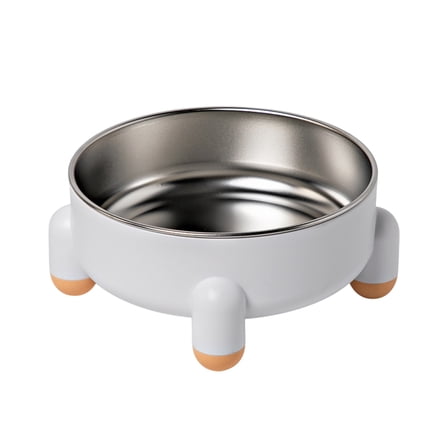 Leodye 1PCS Non-slip Elevated Stainless Steel Pet Bowl - Spill-proof Food/Water Bowl for s/Cats -5.9x5.9in