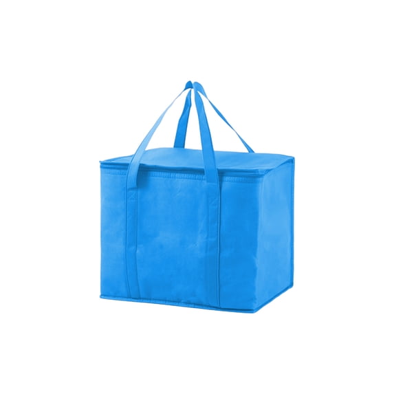 Leodye 1PCS Non-woven Fabric Large Insulated Cooler Bag, Aluminum Foil Lining Reusable thermal Bag for Picnic Work Travel Food Storage -16.14x12.99x10.24in