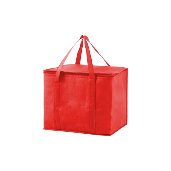 Leodye 1PCS Non-woven Fabric Large Insulated Cooler Bag, Aluminum Foil Lining Reusable thermal Bag for Picnic Work Travel Food Storage -16.14x12.99x10.24in