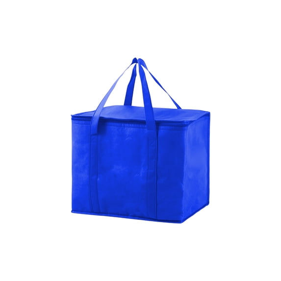 Leodye 1PCS Non-woven Fabric Large Insulated Cooler Bag, Aluminum Foil Lining Reusable thermal Bag for Picnic Work Travel Food Storage -16.14x12.99x10.24in