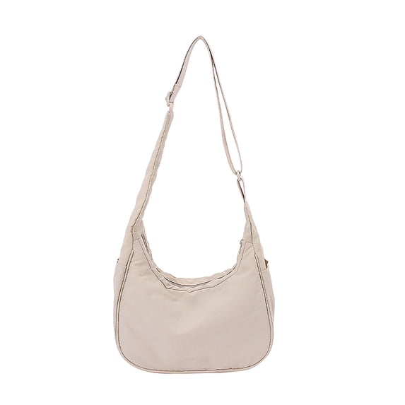 Leodye 1PCS Nylon Fabric Underarm Dumpling Bag, Minimalist Fashion Design, Versatile Small Shoulder Bag for Daily Work Travel -9.84x6.69x4.72 inches