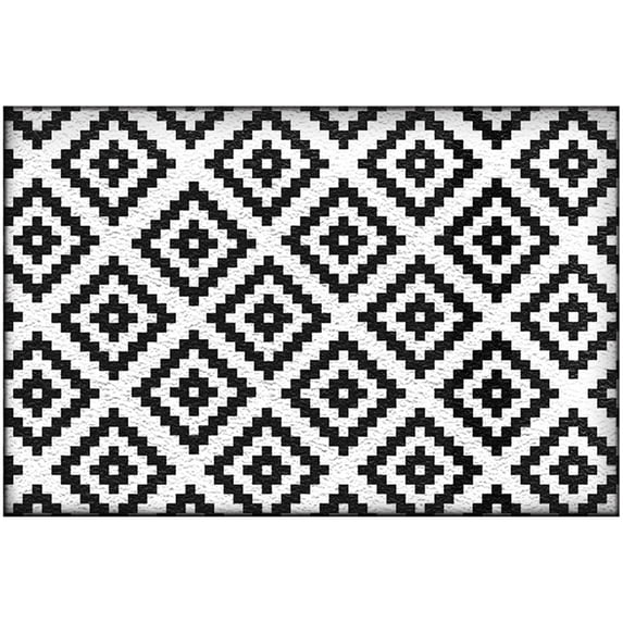 Leodye 1PCS One Side Mat Double Side Straw Carpet Modern Floor Rug for Outdoor Home and Living Room Use -15.75 × 23.62 IN