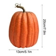 thumbnail image 1 of Leodye 1PCS Orange Plastic Pumpkins for Decorating - Large Artificial Foam Pumpkins for Fall Decor, Halloween, Thanksgiving, Paintable for DIY Crafts & Centerpieces-7.8X5.2in, 1 of 6