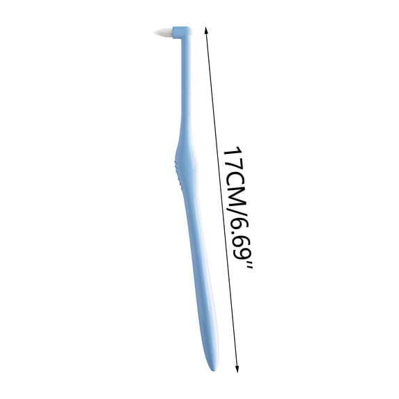 Leodye 1PCS Orthodontic Tufted Interproximal Brush Tapered Tip Design for Braces Aligners Wisdom-Teeth Grooves Cleaning -6.69in