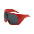 thumbnail image 1 of Leodye 1PCS Oversized Wrap Around Sunglasses for Women Men, Futuristic Rave Curved Lens Shades, Fashion Sun Glasses -6.7*3.1*3IN, 1 of 8