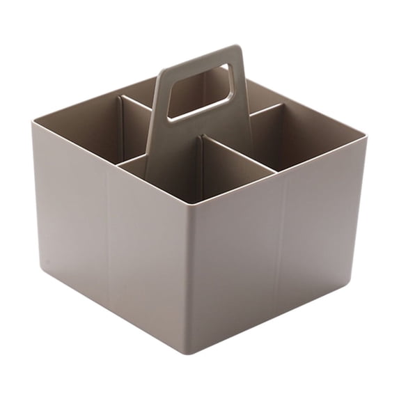 Leodye 1PCS Partitioned Square Storage Basket Stackable Sturdy Home Dorm Desktop Drawer Sundry Organizer Box -6.50x6.10x6.10in