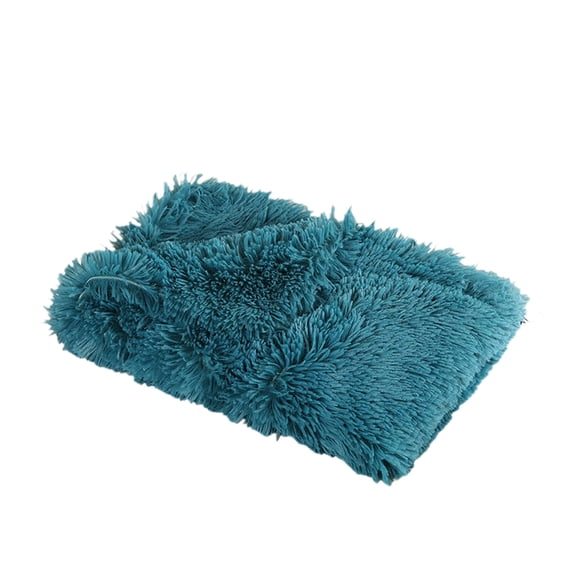 Leodye 1PCS Pet Blanket Four Season Pet Rest Warm Furry Synthetic Blanket Kennel Cushion Bedding fors s -22.05x14.17in