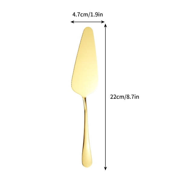 Leodye 1PCS Pie Server Spatula and Cake Cutter Slicer, Stainless Steel Set with Serrated Edges- Kitchen Essentials for Cutting & Serving Desserts-8.7IN