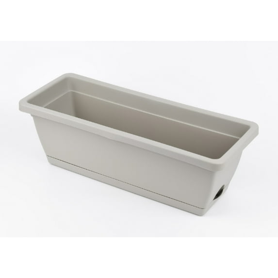 Leodye 1PCS Plastic Vegetable Planting Pot Balcony Flower Trough Rectangular Planter Box for Garden Herbs and Vegetables -14.17 × 6.69 × 5.91 IN