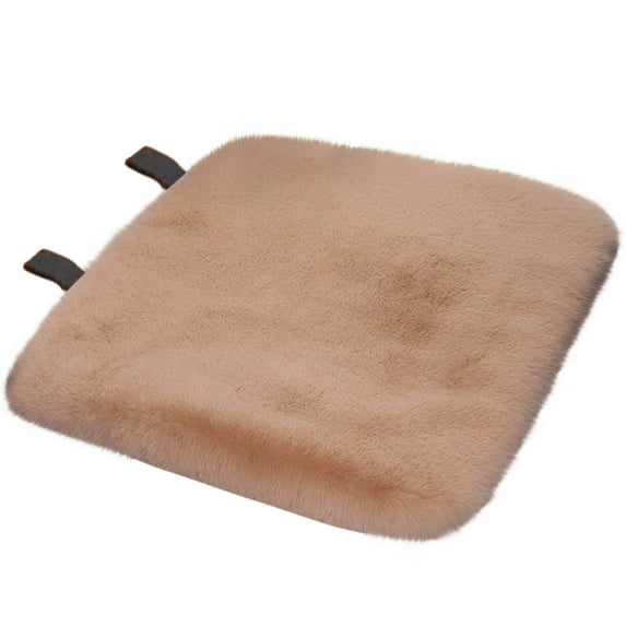 Leodye 1PCS Plush Warm Car Seat Cushion Thickened Design Winter Driving Comfort Warmth Enhancement Accessory -17.72 × 17.72 inches