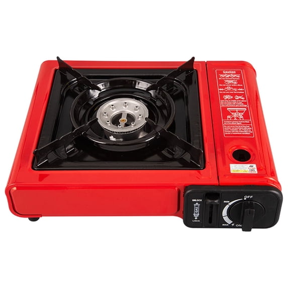 Leodye 1PCS Portable Butane Gas Stove - Double Wind Guard Aluminum Alloy Stove, High-performance for Camping/Backpacking -13.38x9.84x3.14in