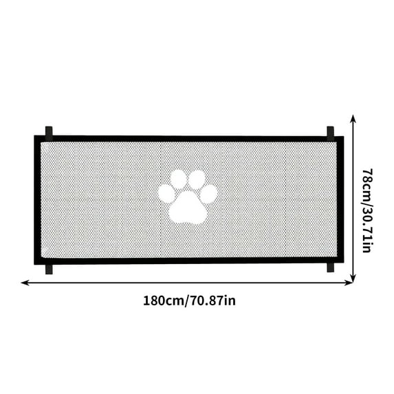 Leodye 1PCS Portable Foldable Pet Fence - Household Punch-Free Protection Barrier Gate-70.87*30IN