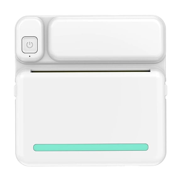 Leodye 1PCS Portable Inkless thermal Pocket Printer Bluetooth-enabled with 1 Roll Paper Home School Note Sticker Mini Printer -3.14x 3.14x 1.49in