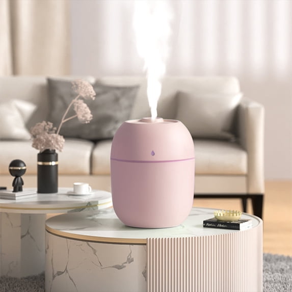 Leodye 1PCS Portable Mini Humidifier Small Cool Mist Humidifier Personal Desktop USB Powered Super Quiet for Travel Car,office -4.05x3.15x3.15in