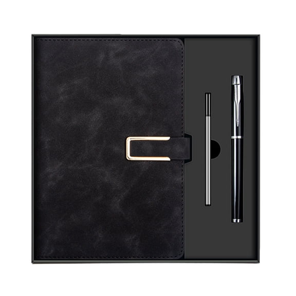 Leodye 1PCS Premium Thickened Meeting Record Book Business office Style Notebook Professional Notepad for office Documents and Meeting Minutes -9.06x9.06 in