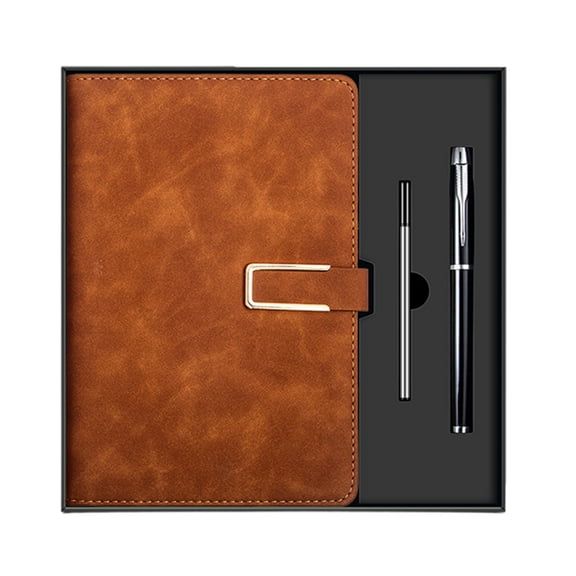 Leodye 1PCS Premium Thickened Meeting Record Book Business office Style Notebook Professional Notepad for office Documents and Meeting Minutes -9.06x9.06 in