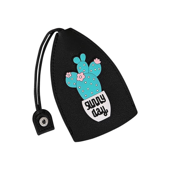 Leodye 1PCS Protective Pull Out Key Case , Leather Car Key Case Cover Protector Bag for Door Control Card and Anti theft Key -2.8*4.5IN