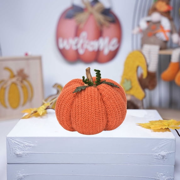 Leodye 1PCS Pumpkins Toys Pumpkins Throw Pillows Christmas ornament Pumpkins Shaped Pillows Cute Shaped Cushion-7.87x5.9in