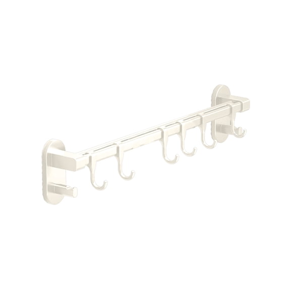 Leodye 1PCS Punch-free Kitchen Hook Rack Multifunctional Sturdy Home Wall Pot Shovel Spoon Hanging Storage Rack -11.8*3.7*2.1in