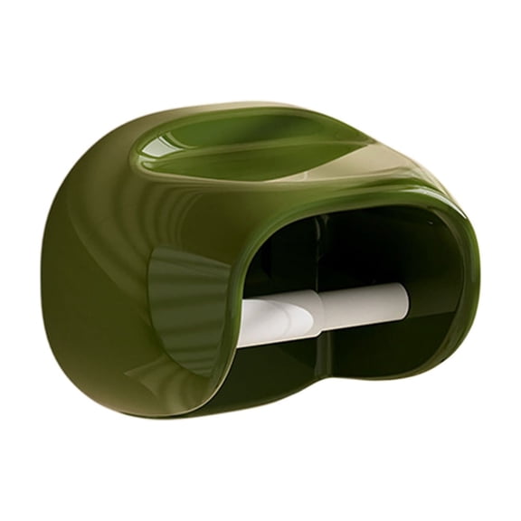 Leodye 1PCS Punch-free Wall Mounted Toilet Paper Box Waterproof Design Bathroom Roll Paper Storage Organizer Accessory -7.8 * 6.2 * 5.1 in