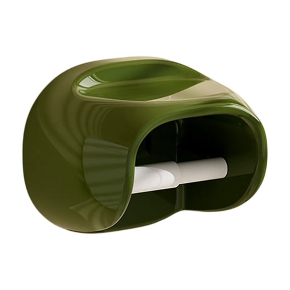 Leodye 1PCS Punch-free Wall Mounted Toilet Paper Box Waterproof Design Bathroom Roll Paper Storage Organizer Accessory -7.8 * 6.2 * 5.1 in