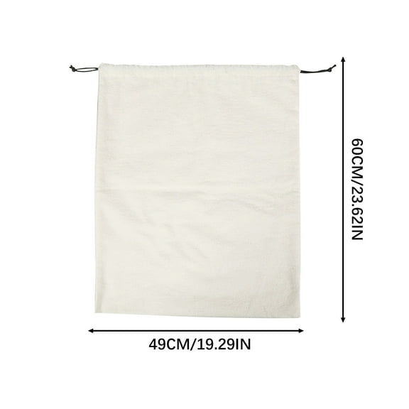 Leodye 1PCS Pure Cotton Flannel Storage Bag - Drawstring Buckle Design, for Travel Clothes/Underwear -19*23IN