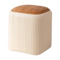 thumbnail image 1 of Leodye 1PCS Push Button Countertop Wastebasket, Mini Multipurpose Recycle Bin for Desktop Bedside Small Waste Collection -5.71x5.31x5.31in, 1 of 8