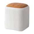 thumbnail image 1 of Leodye 1PCS Push Button Countertop Wastebasket, Mini Multipurpose Recycle Bin for Desktop Bedside Small Waste Collection -5.71x5.31x5.31in, 1 of 7