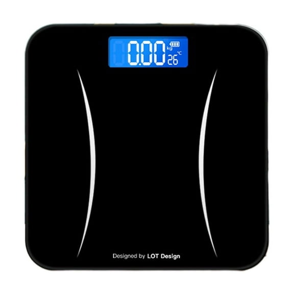 Leodye 1PCS Rechargeable Digital Body Scale - Multifunctional Fitness Scale with Room Temperature Display -10.23x10.23in