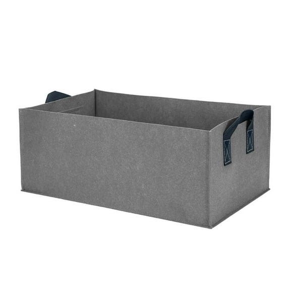 Leodye 1PCS Rectangular Fabric Raised Garden Bed - Breathable Planting Container Bag for Outdoor Gardening -23.62×11.81×7.87IN