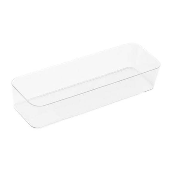 Leodye 1PCS Rectangular Plastic Drawer Organizer - Desk Cabinet Built-in Stationery Storage Box, Combination Sorting Tool -10.04x3.35x1.97in