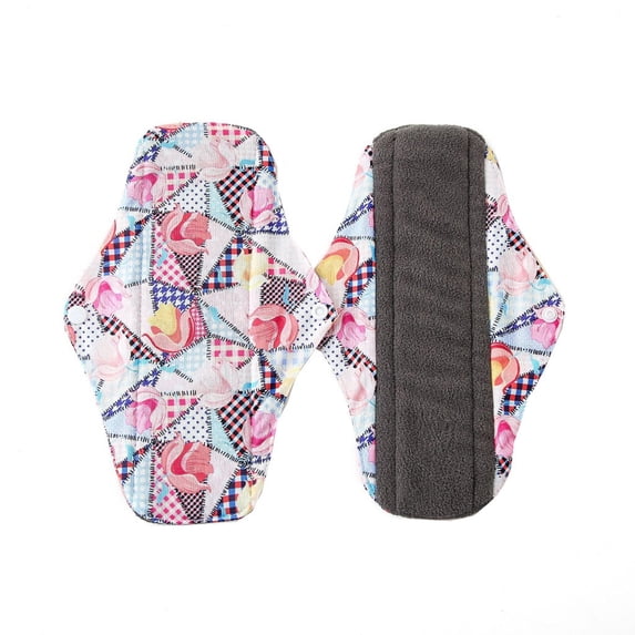 Leodye 1PCS Reusable Cloth Sanitary Pads, Washable Feminine Pads for Daily Use - 9X11inch