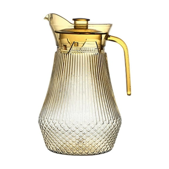 Leodye 1PCS Rhombic-striped Duckbilled Plastic Cold Water Pitcher Transparent Spacious Home Kitchen Juice Flower Tea Water Container -9.06x4.13in