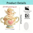 thumbnail image 1 of Leodye 1PCS Romantic Ceramic Tea Cup Ornament Exquisite Elegant Home Dining Valentine’s Day Lover Gift Mug - 5.91 in, 1 of 4