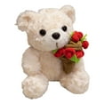 thumbnail image 1 of Leodye 1PCS Rose Teddy Bear Doll Adorable Giftable Home Decor Girlfriend Birthday Valentine’s Day Gift -6.69IN, 1 of 6