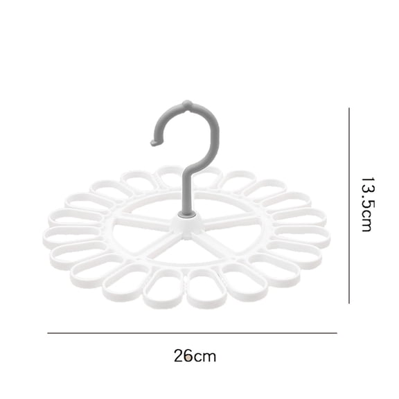 Leodye 1PCS Rotatable Multifunctional Round with 20 Clips Plastic Foldable Clips Indoor Socks Drying Rack -10.2x10.2x5.3inch